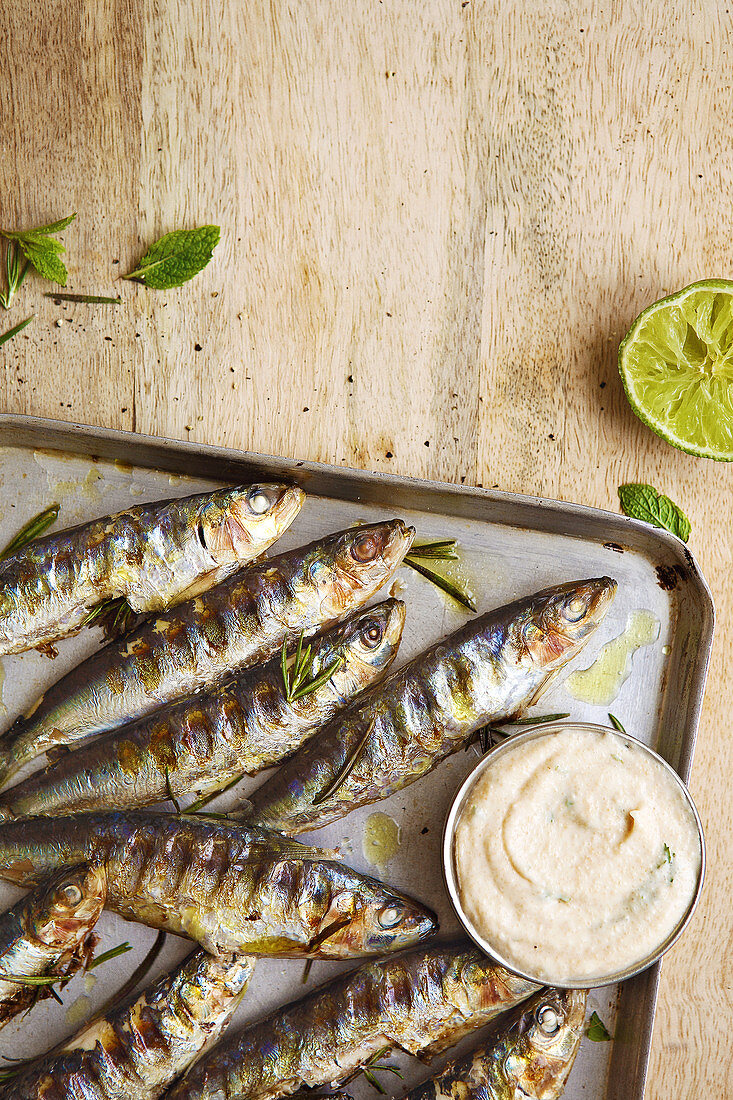 Sardines grilled with rosemary