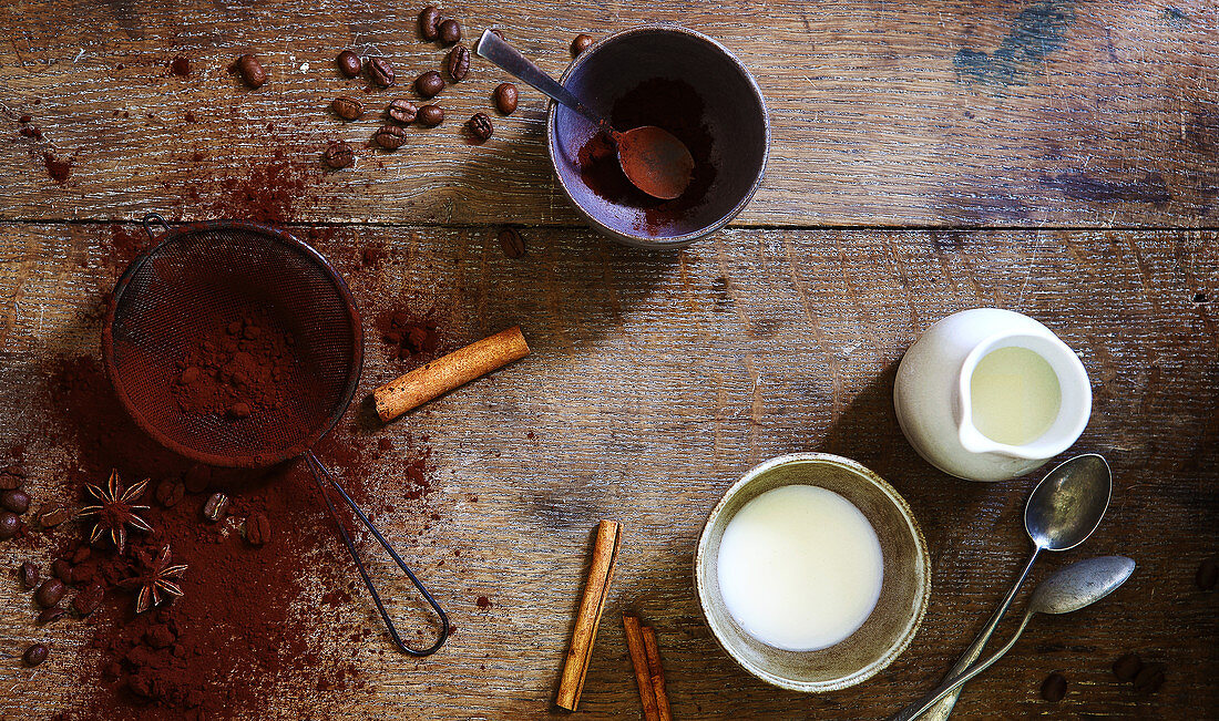 Hot drink ambiance with hot chocolate