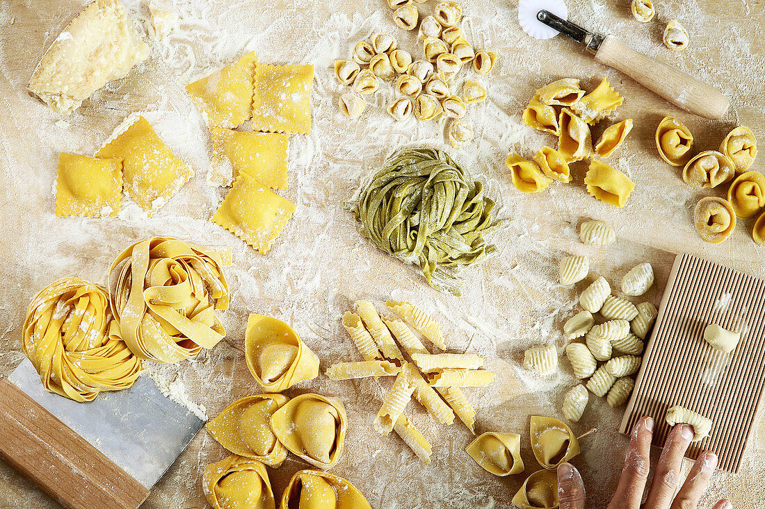 Composition of freshly prepared pasta