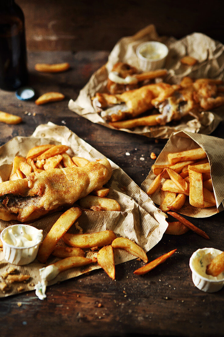 Fish and Chips mit Makrele