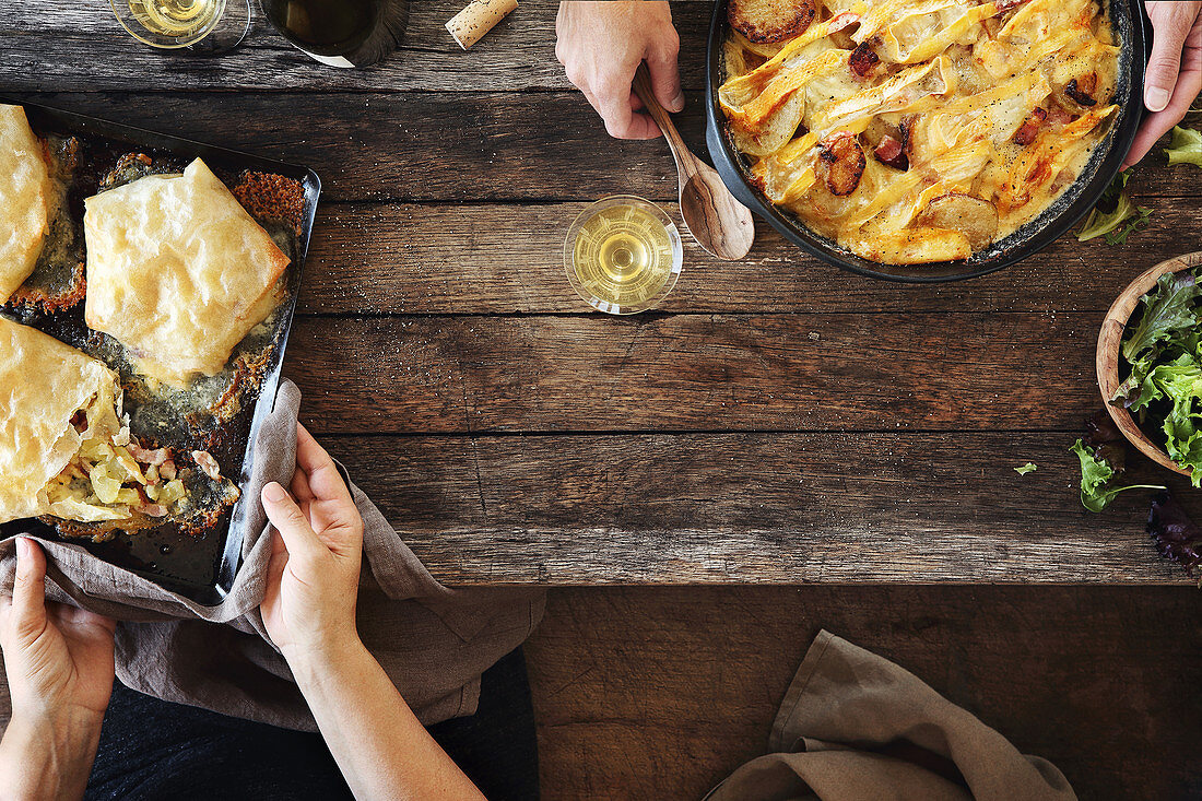 Tartiflette and bricks