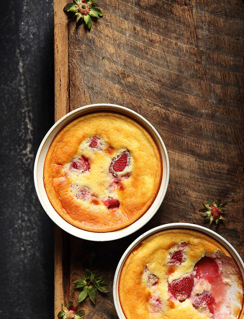 Cheesemaker's Clafoutis with strawberries