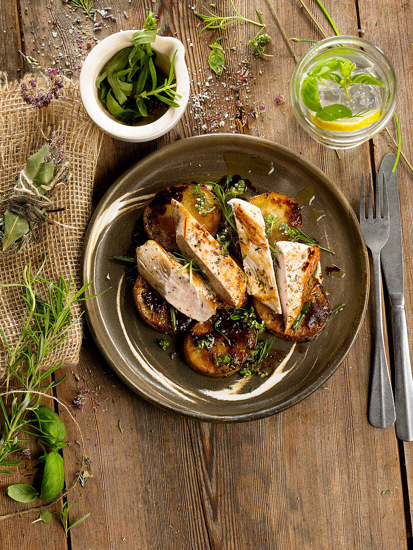 Putenfilet mit Kräutern der Provence