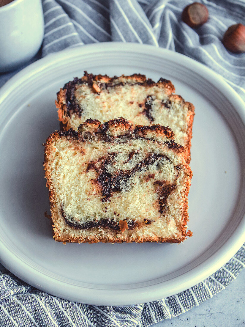 Chocolate babka slices