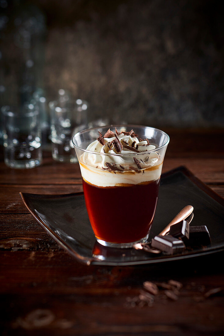 French coffee with cognac