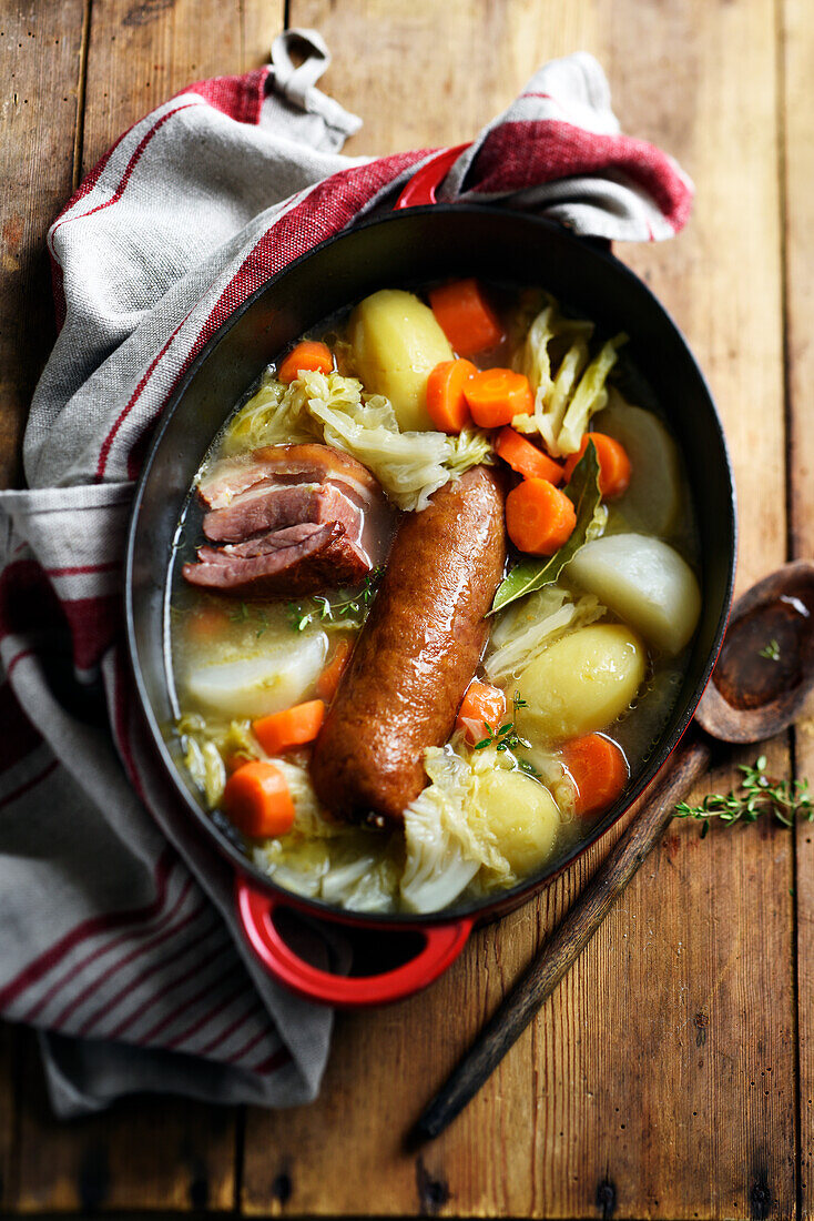 One pot stew with Morteau sausage (France)