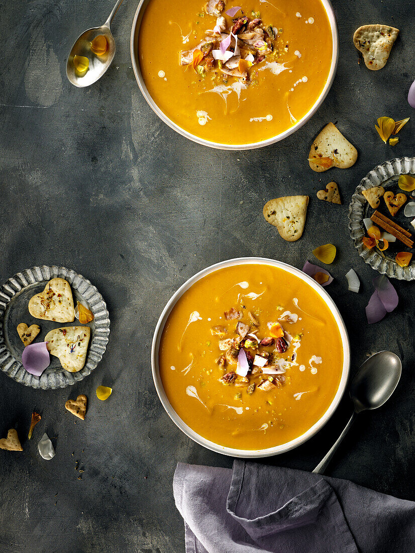 Hühnercremesuppe mit Curry