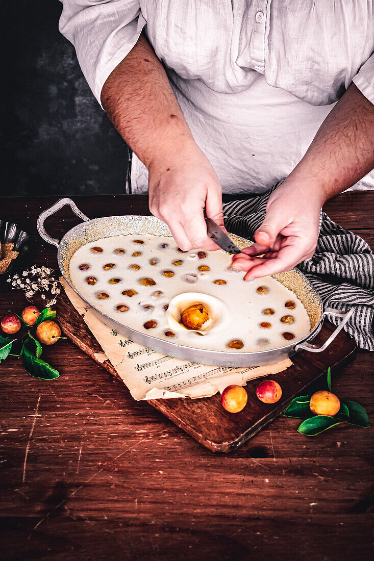 Mirabellen-Clafoutis zubereiten