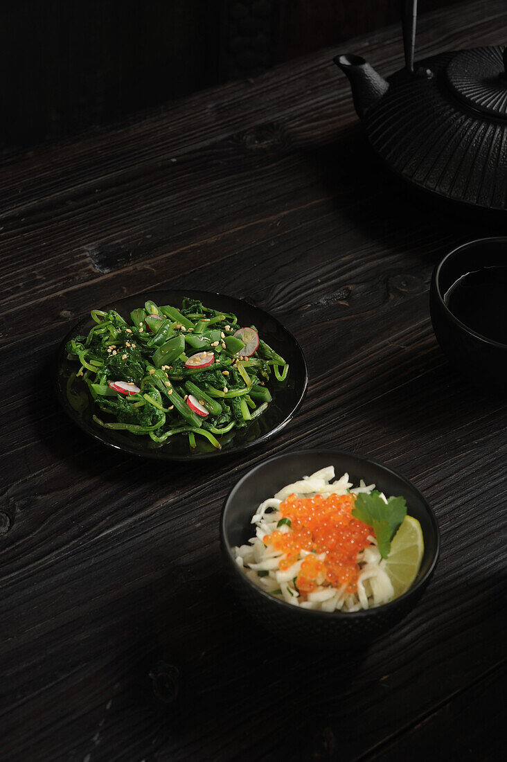 Two Japanese salads