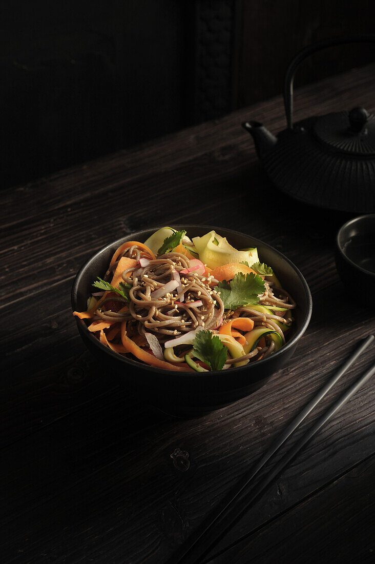 Soba noodles with vegetables (Asia)
