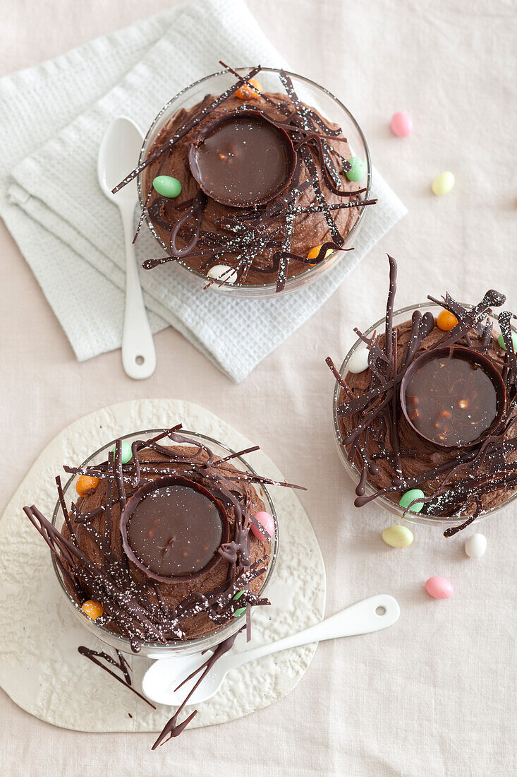 Easter chocolate mousse