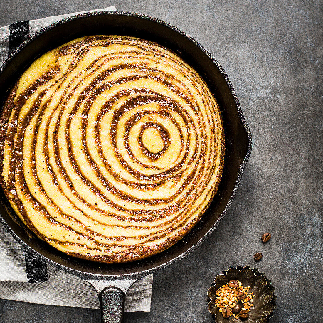 Cast Iron skillet praline coffee cake