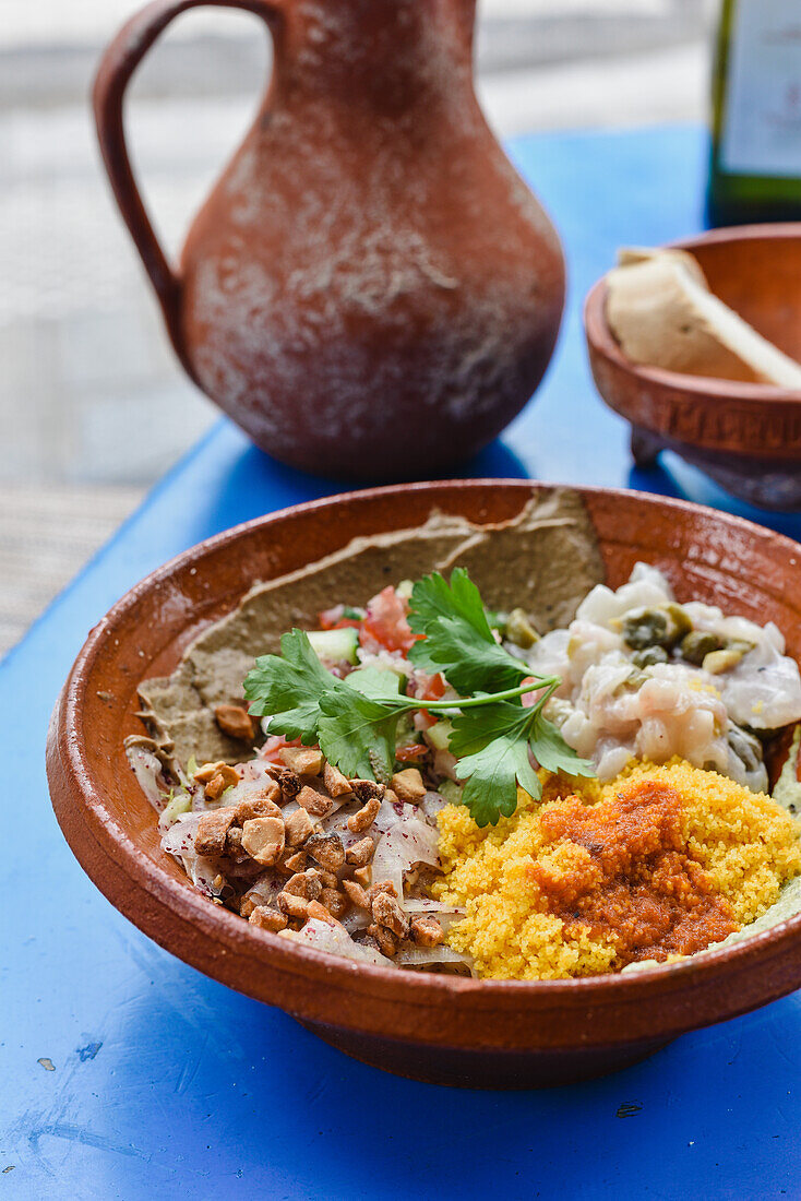 Assiette Tunisienne (mixed platter, Tunisia)