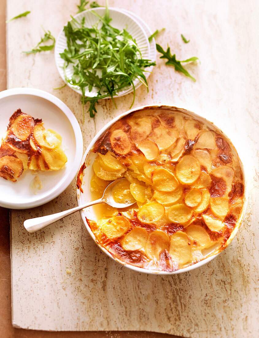 Gratin of potatoes with cancoillotte