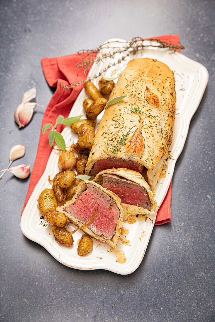 Beef Wellington mit Kartoffeln