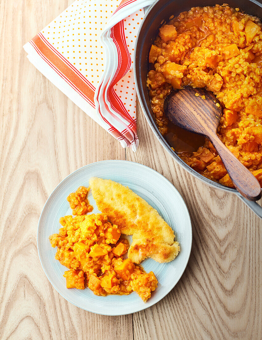 Kürbisragout mit Hähnchenfilet