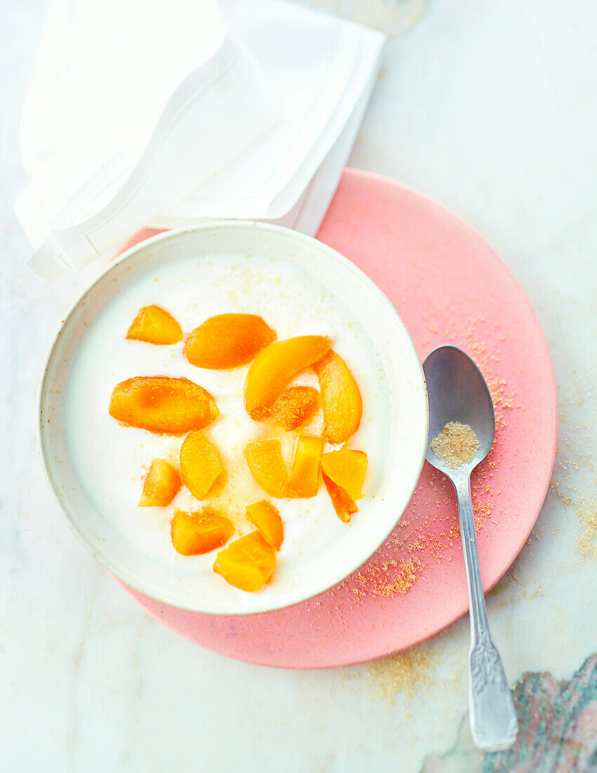 Fromage Blanc with apricots