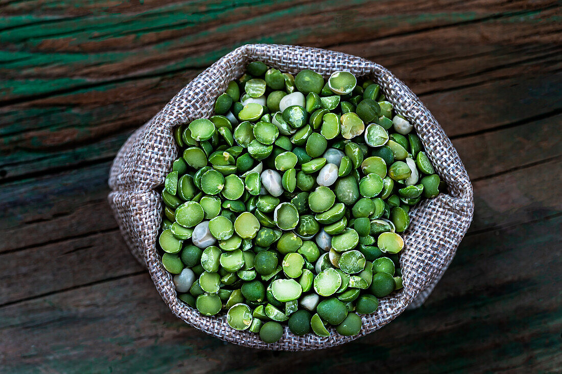 Split peas in a bag