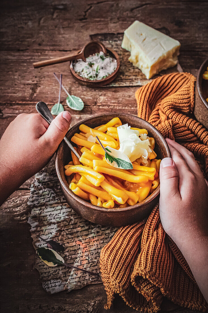 Pasta with butternut squash