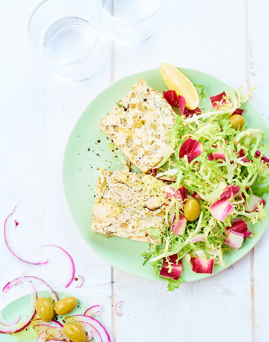 Chicken terrine with side salad