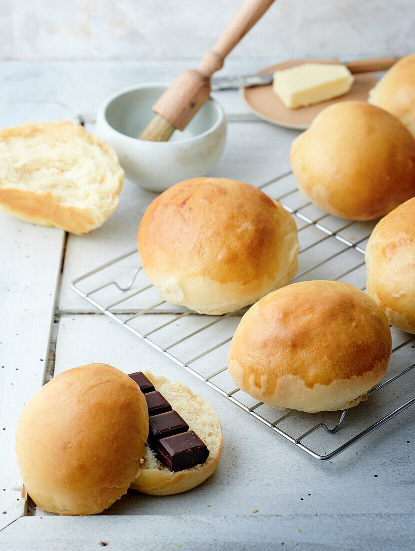 Hausgemachte Milchbrötchen