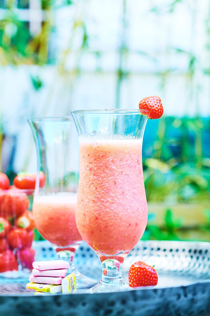 Summery strawberry cocktail