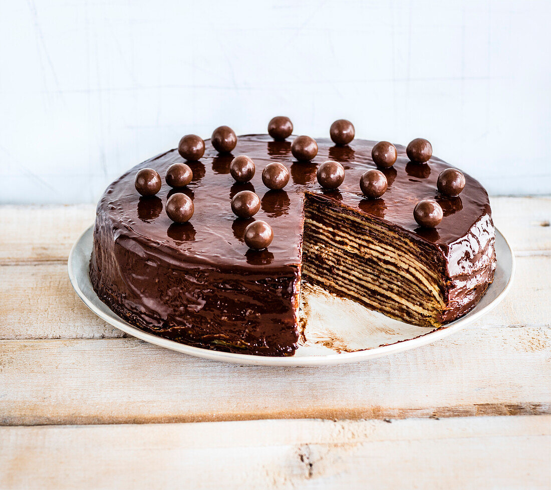 Chocolate Pancake Cake