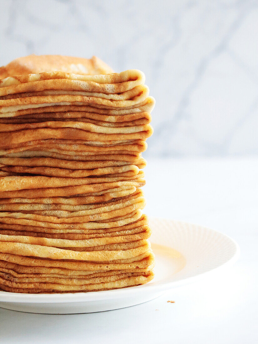 A stack of crepes