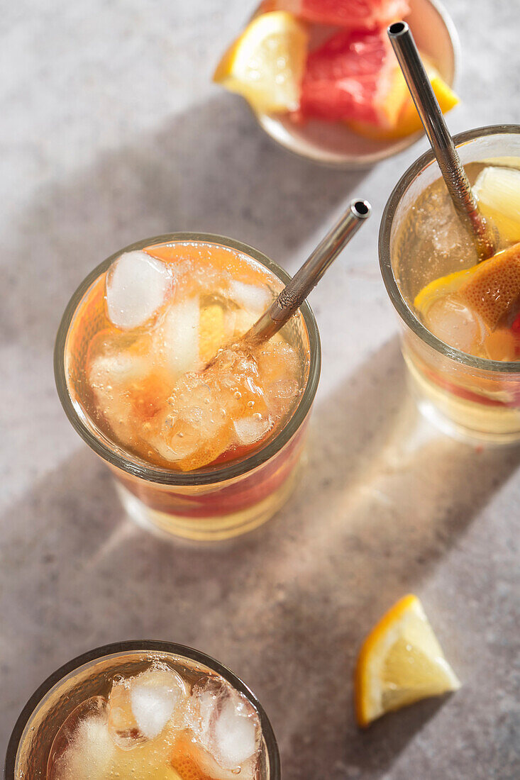 Fresh orange and grapefruit drink