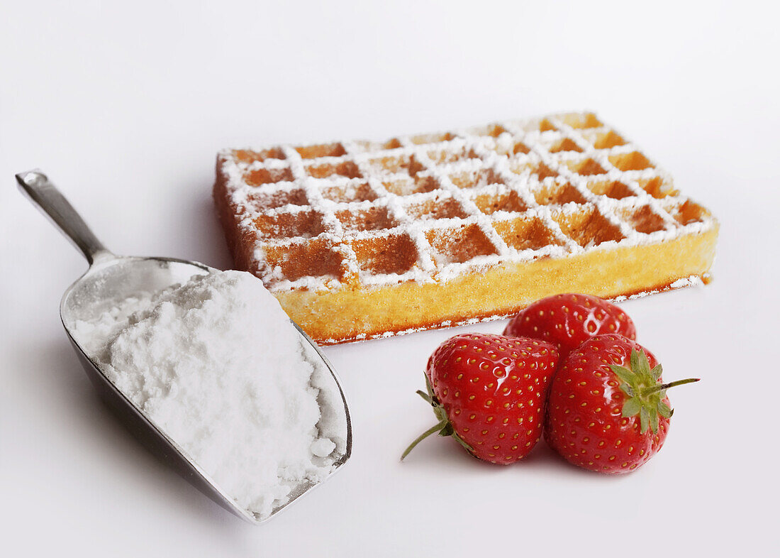 Gaufre, sucre glace et fraises, 2022