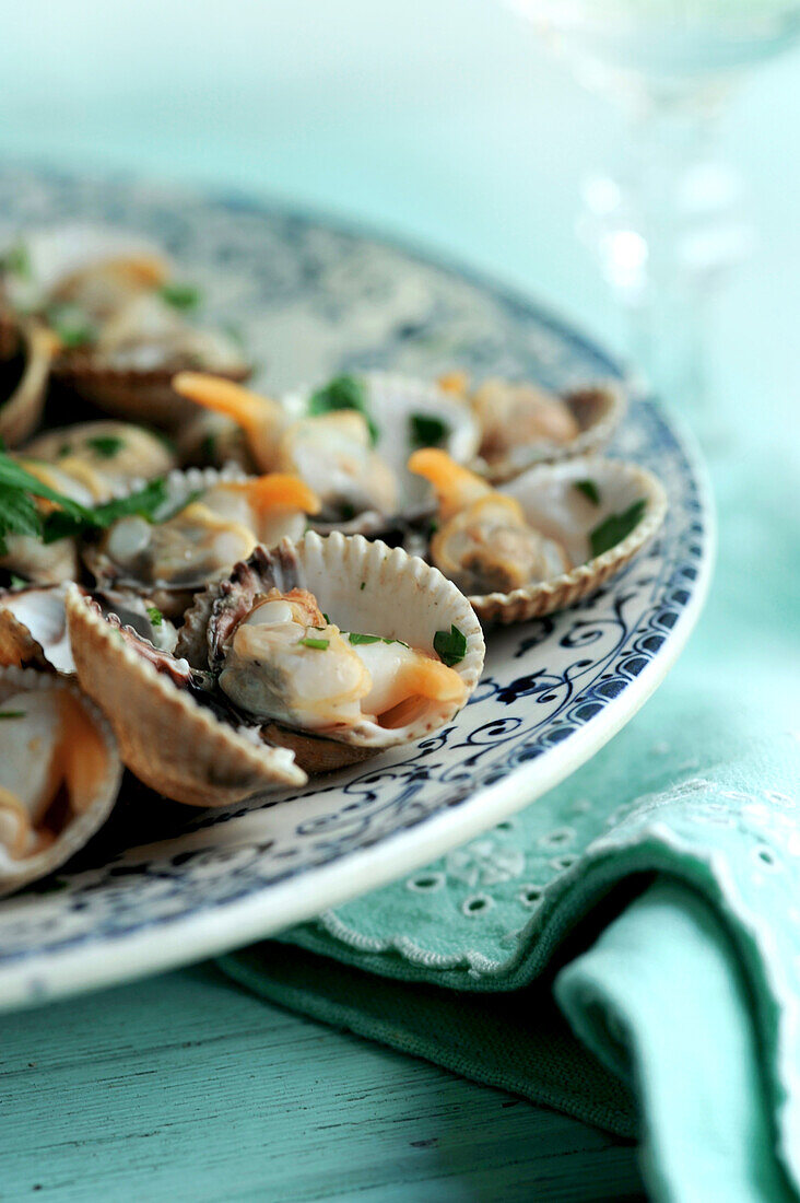 Cockles on a plate