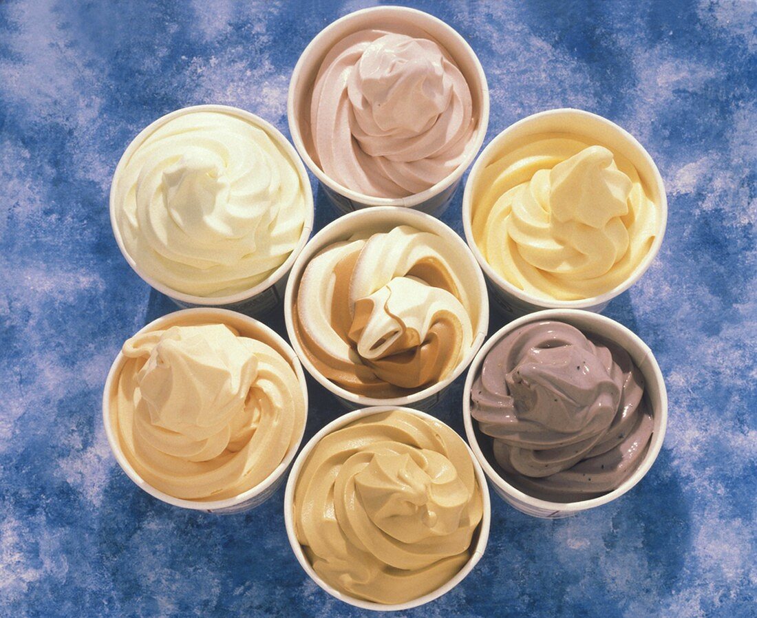 Different Flavored Frozen Yogurt