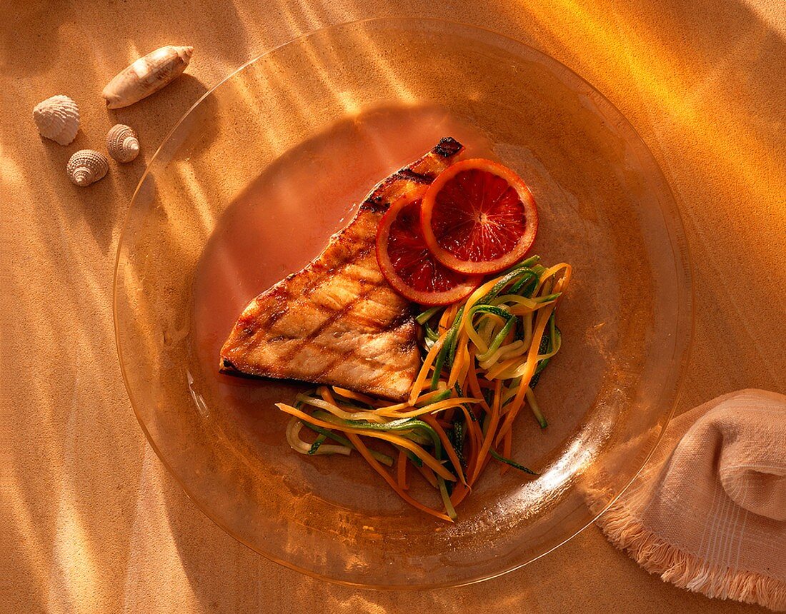 Grilled Swordfish with Orange Sauce
