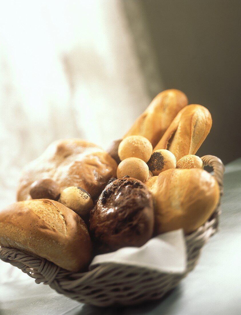 Bread Basket with Assorted Bread