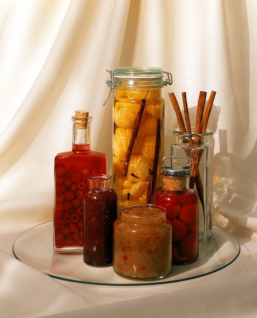 Spiced Fruit in Jars and Bottles