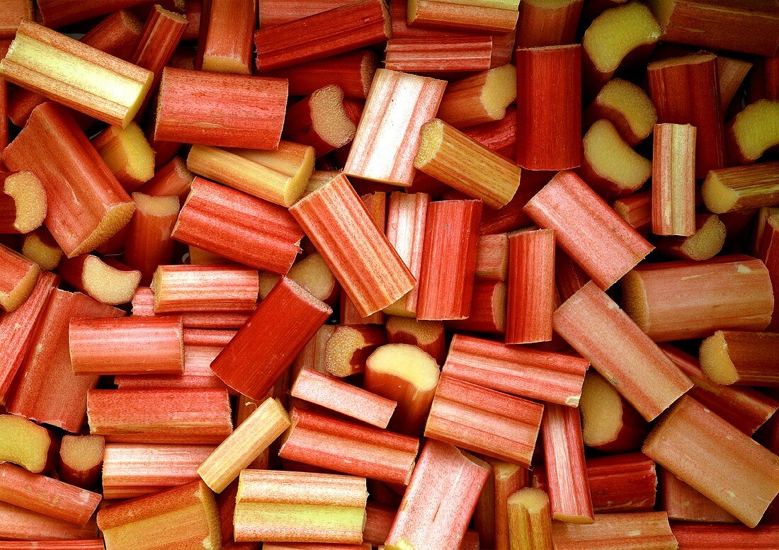 Pieces of rhubarb
