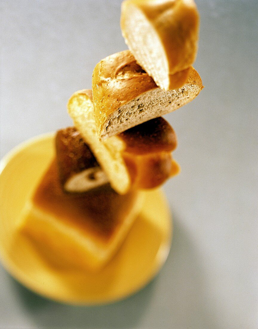 Tower of Bread Wedges