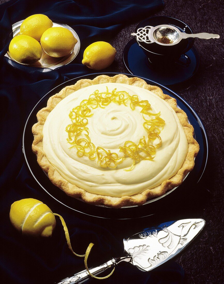 Whole Lemon Meringue Pie; Lemon Zest