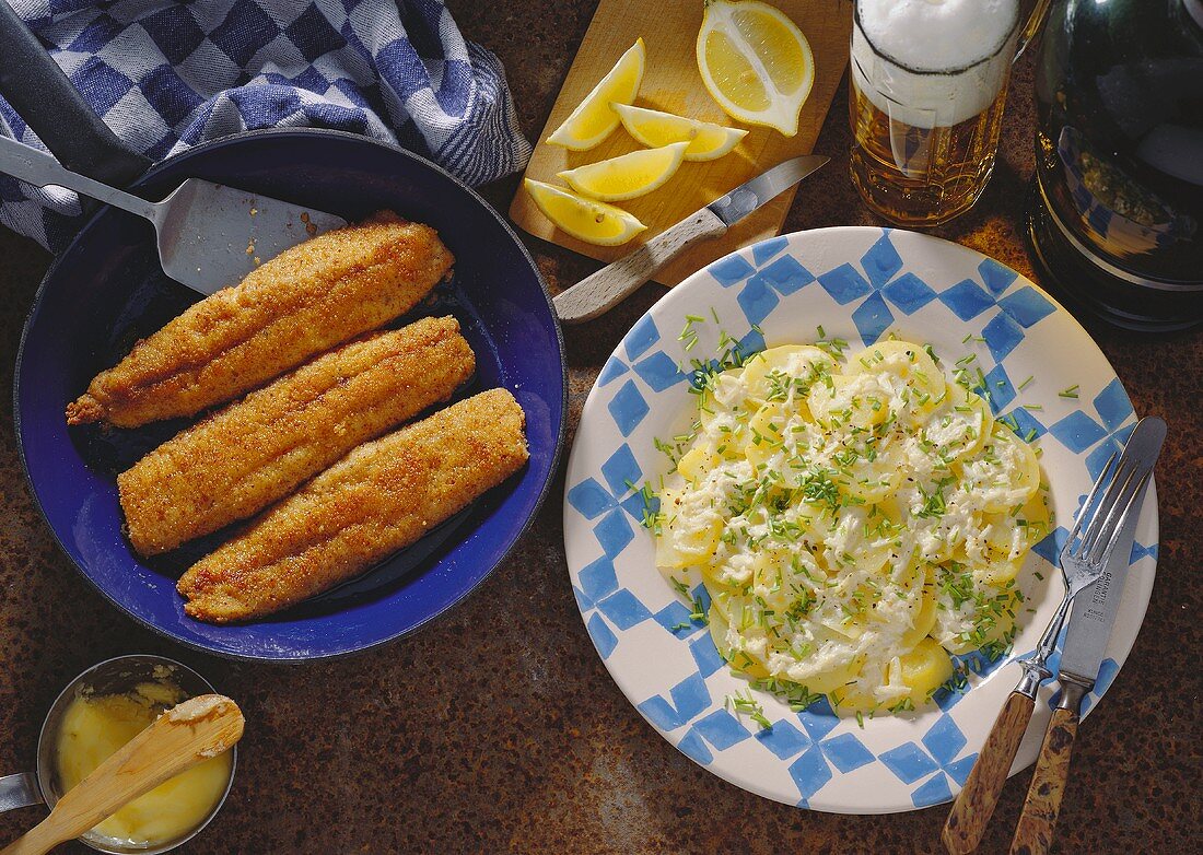 Green Herrings with Potato Salad