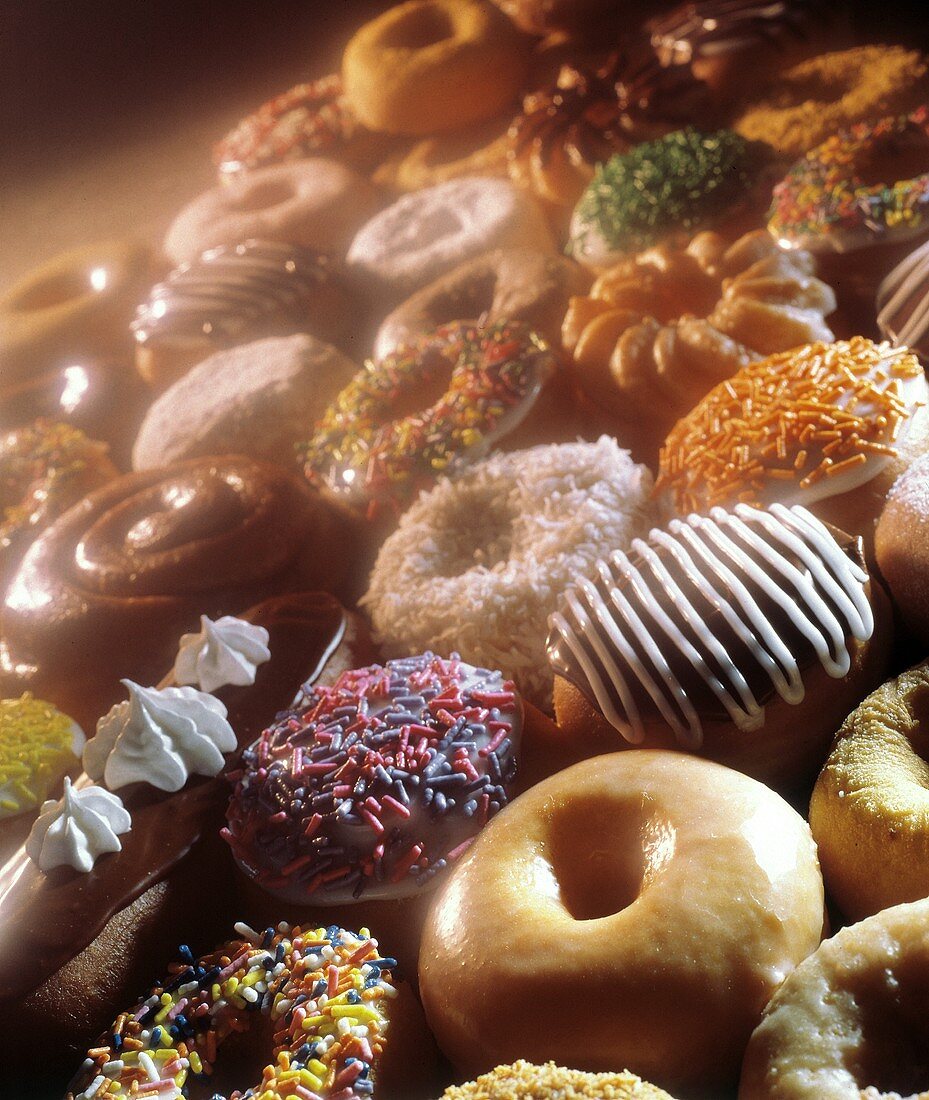 Variety of Assorted Doughnuts (Soft Focus)