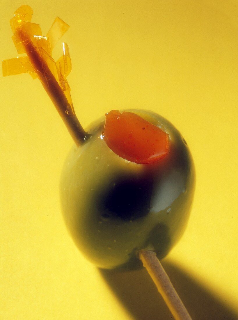 Stuffed Spanish Olive on a Toothpick