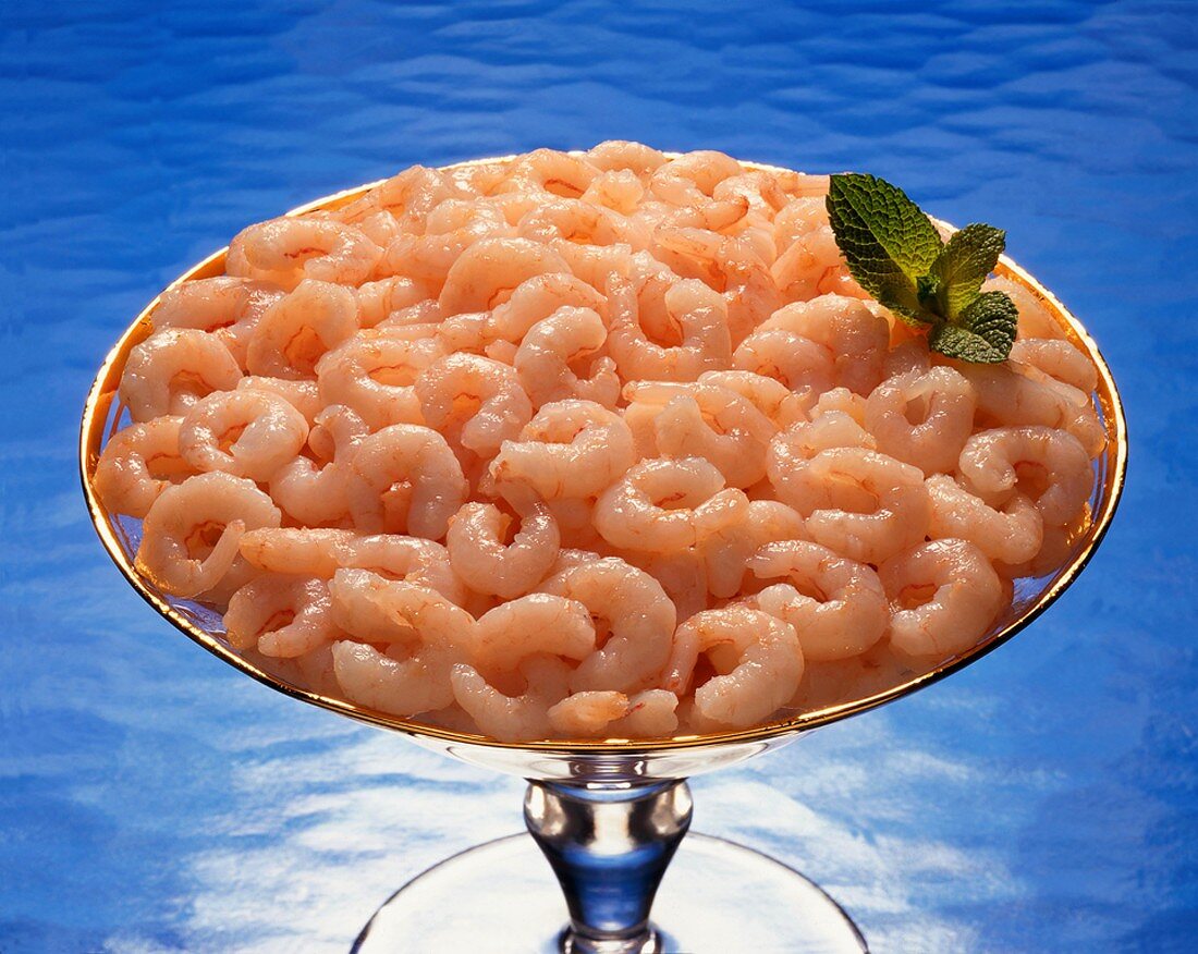 Uncooked Shrimp in a Goblet