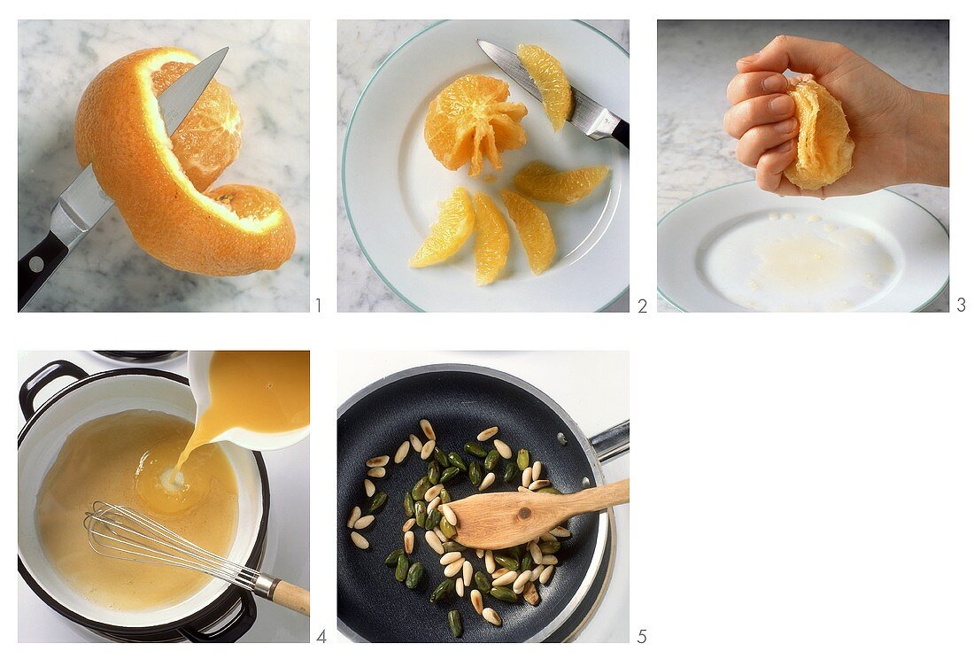 Orangensuppe zubereiten