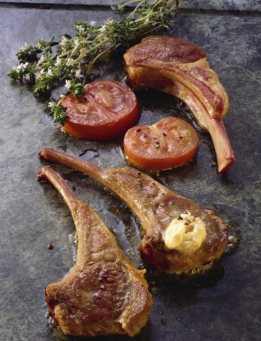 Lamb with Garlic Butter