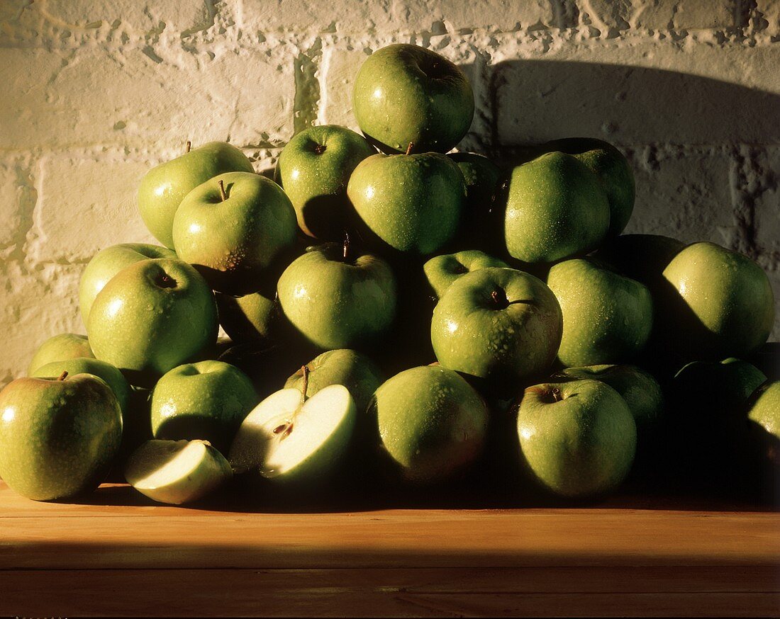 A Pile of Green Apples