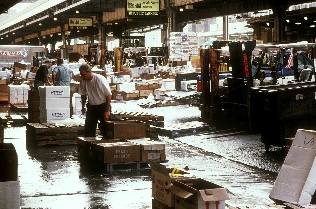 Fultons Fischmarkt in New York