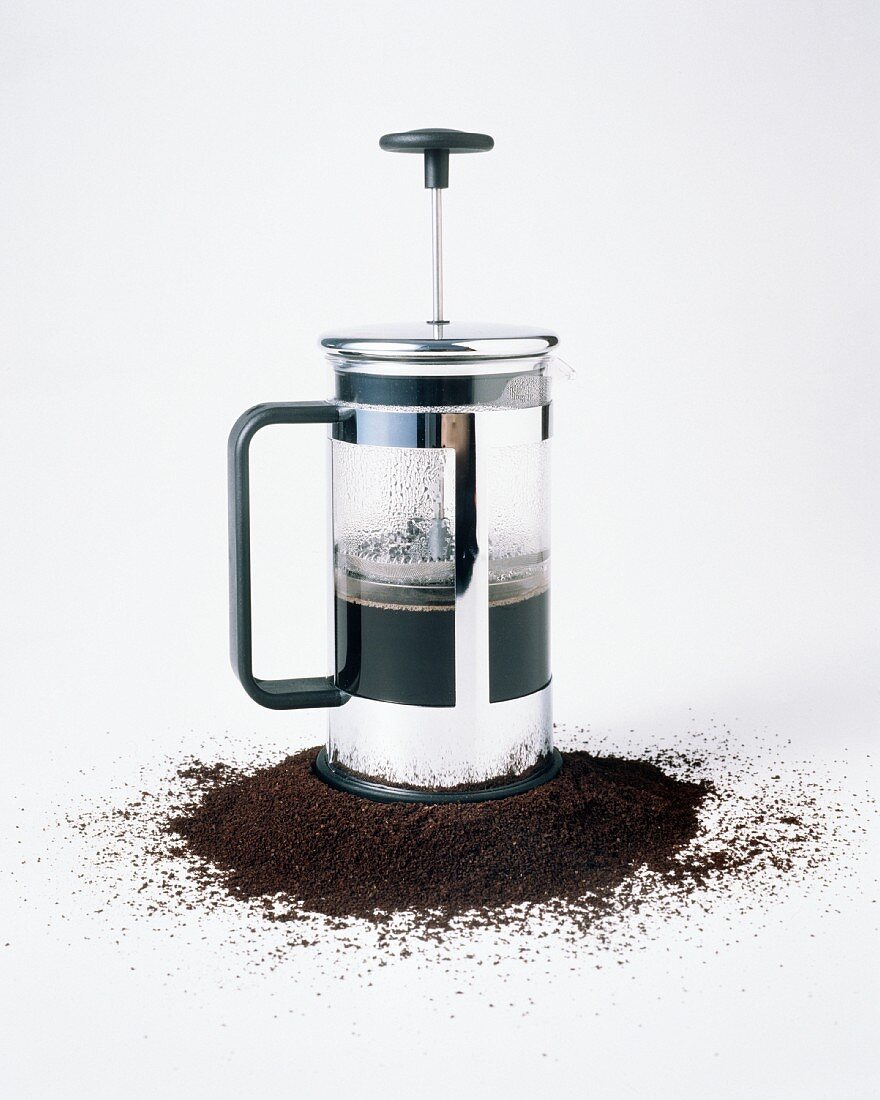 Pot of French Press Coffee