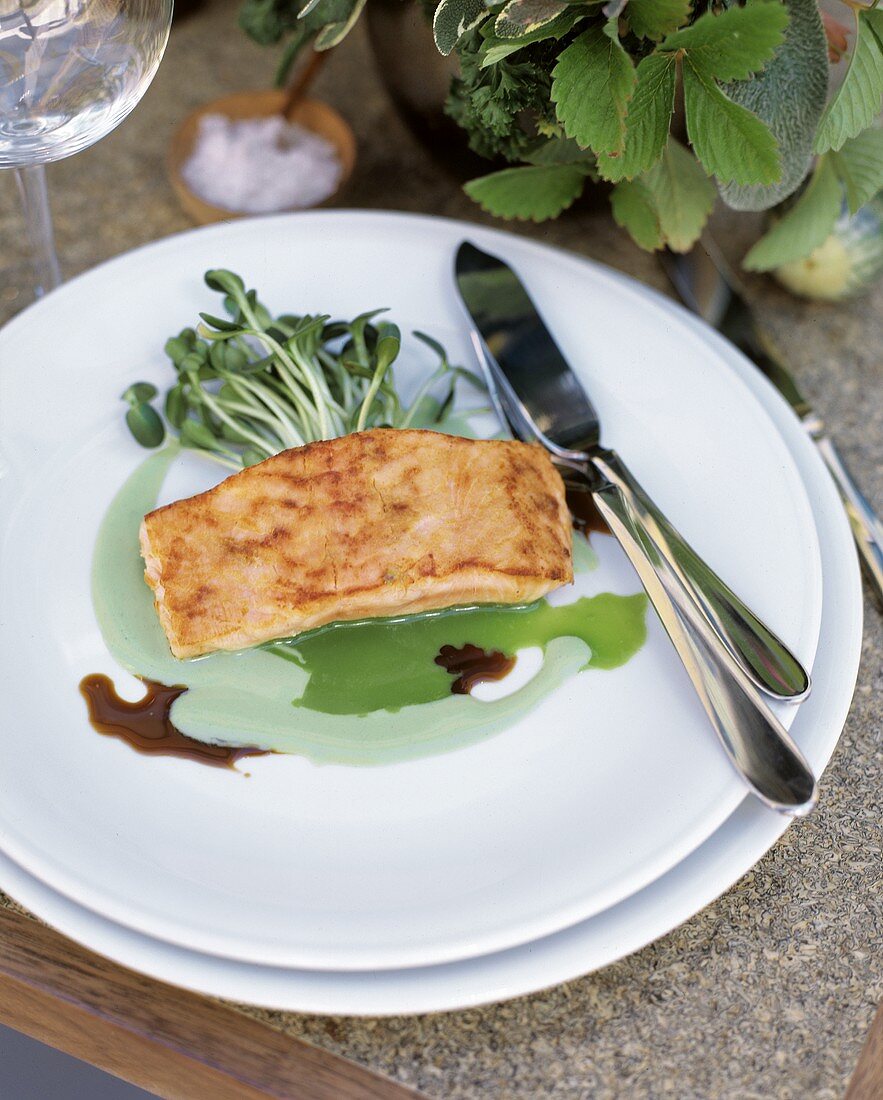 Salmon with Watercress