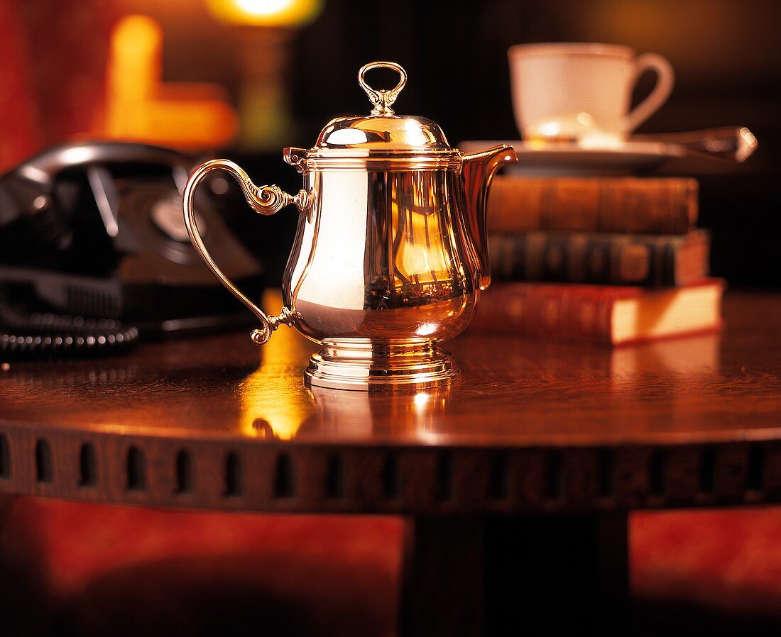 Silver Teapot at the Algonquin Hotel in NYC