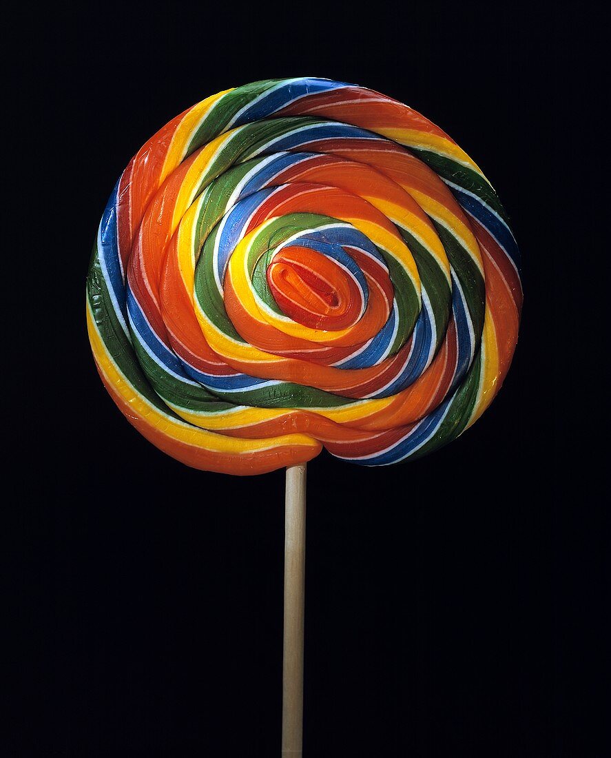 A Colorful Large Swirled Lollipop